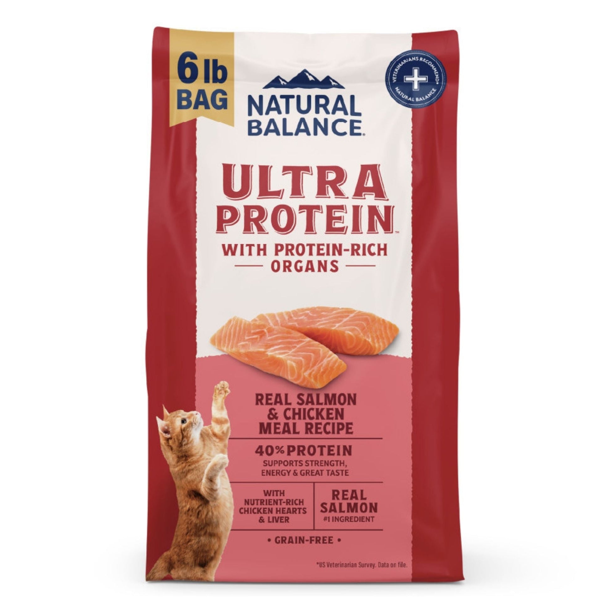 Natural Balance Pet Foods Ultra Protein Dry Cat Food Salmon & Chicken, 1ea/6 lb