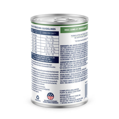 Natural Balance Pet Foods Specialized Digestive & Immune Canned Dog Food Lamb & Brown Rice 12.7oz. (Case of 12)