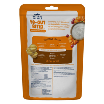 Natural Balance Pet Foods Yo-Gut Bites Dog Treats Pumpkin & Cranberries, 1ea/10oz.