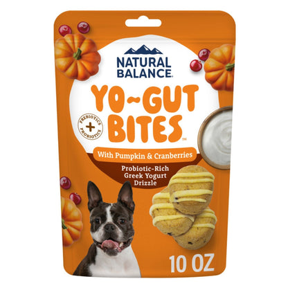 Natural Balance Pet Foods Yo-Gut Bites Dog Treats Pumpkin & Cranberries, 1ea/10oz.