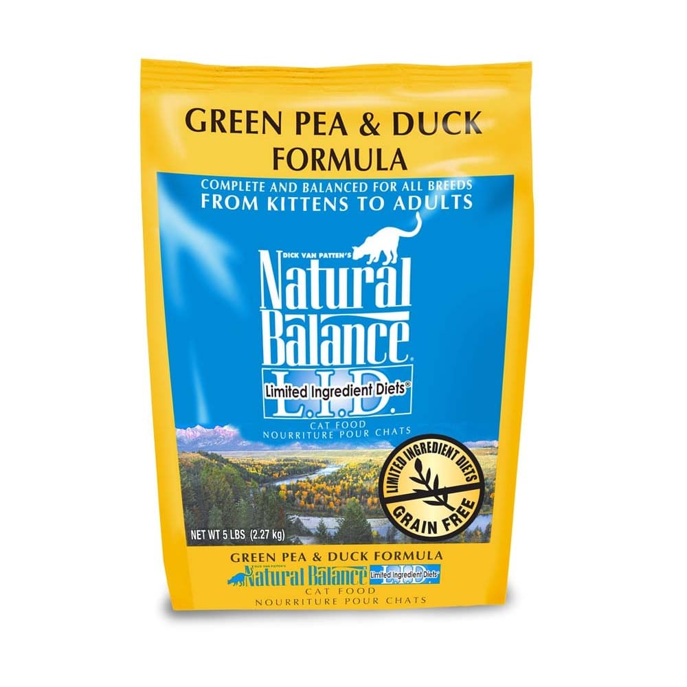 Natural Balance Pet Foods L.I.D. Grain Free Dry Cat Food Green Pea & Duck 5lb
