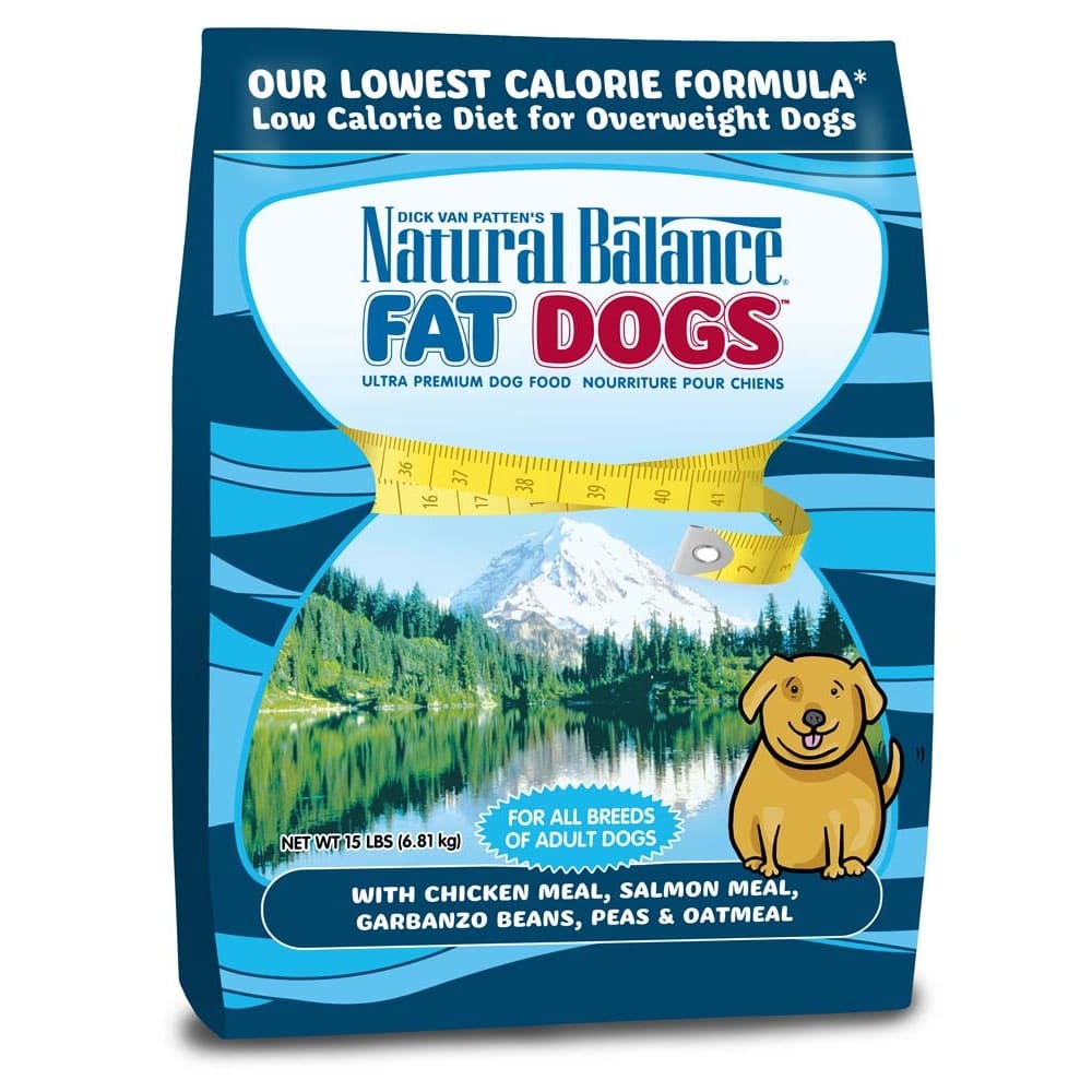 Natural Balance Pet Foods Fat Dogs Chicken and Salmon Formula Low Calorie Dry Dog Food 15 lb