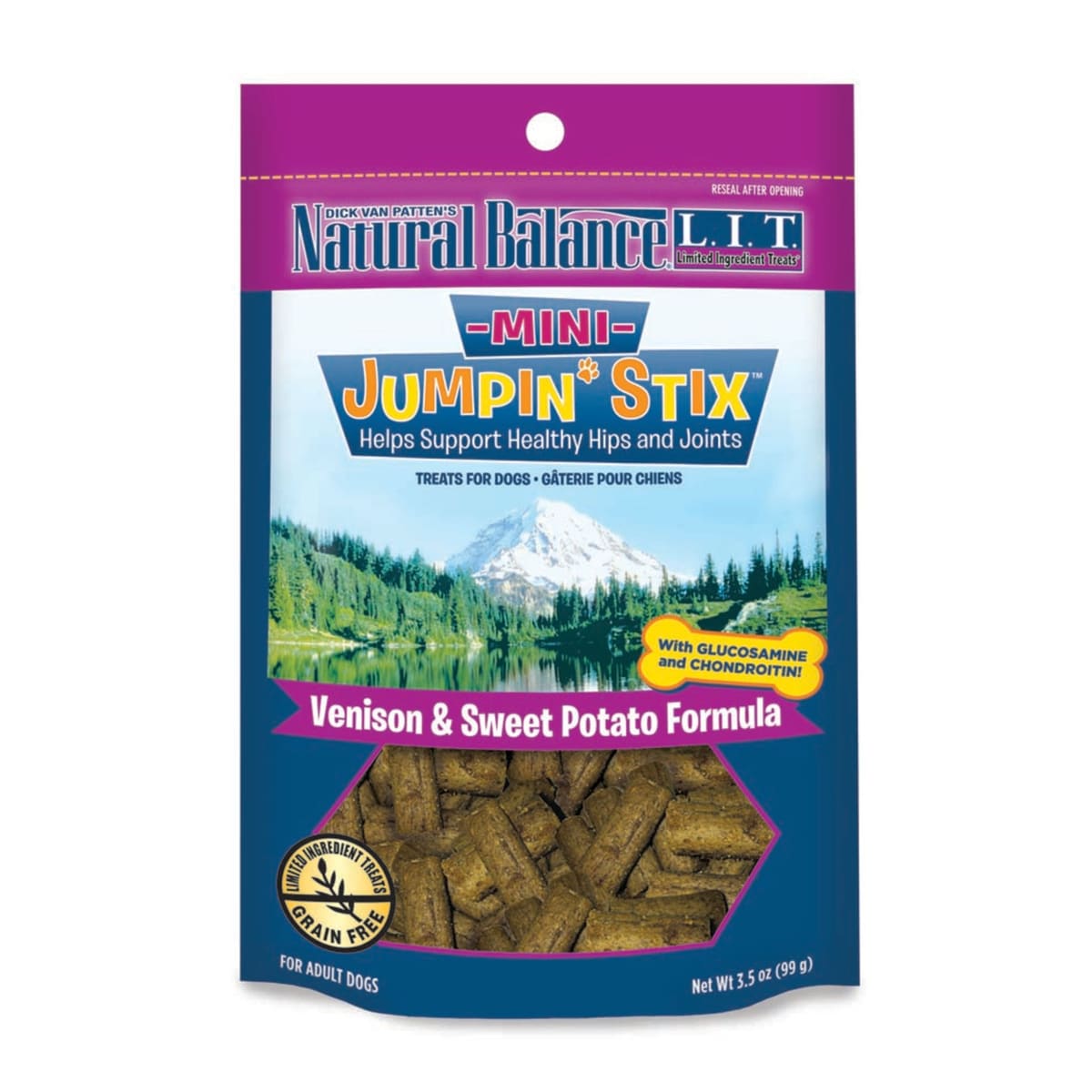 Natural Balance Pet Foods Rewards Jumpin' Stix Soft & Meaty Dog Treats Mini Venison 1ea/4 oz
