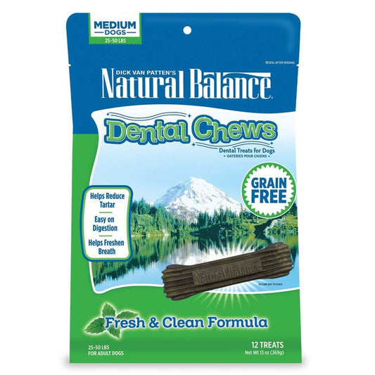 Natural Balance Pet Foods L.I.D Grain Free Dental Chews Fresh & Clean 1ea/13 oz, 12 ct, MD