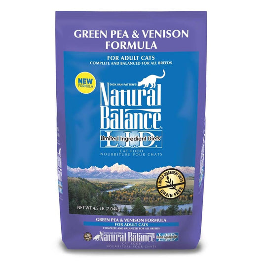 Natural Balance Pet Foods L.I.D Green Pea and Venison Formula Cat Food 4.5 lb
