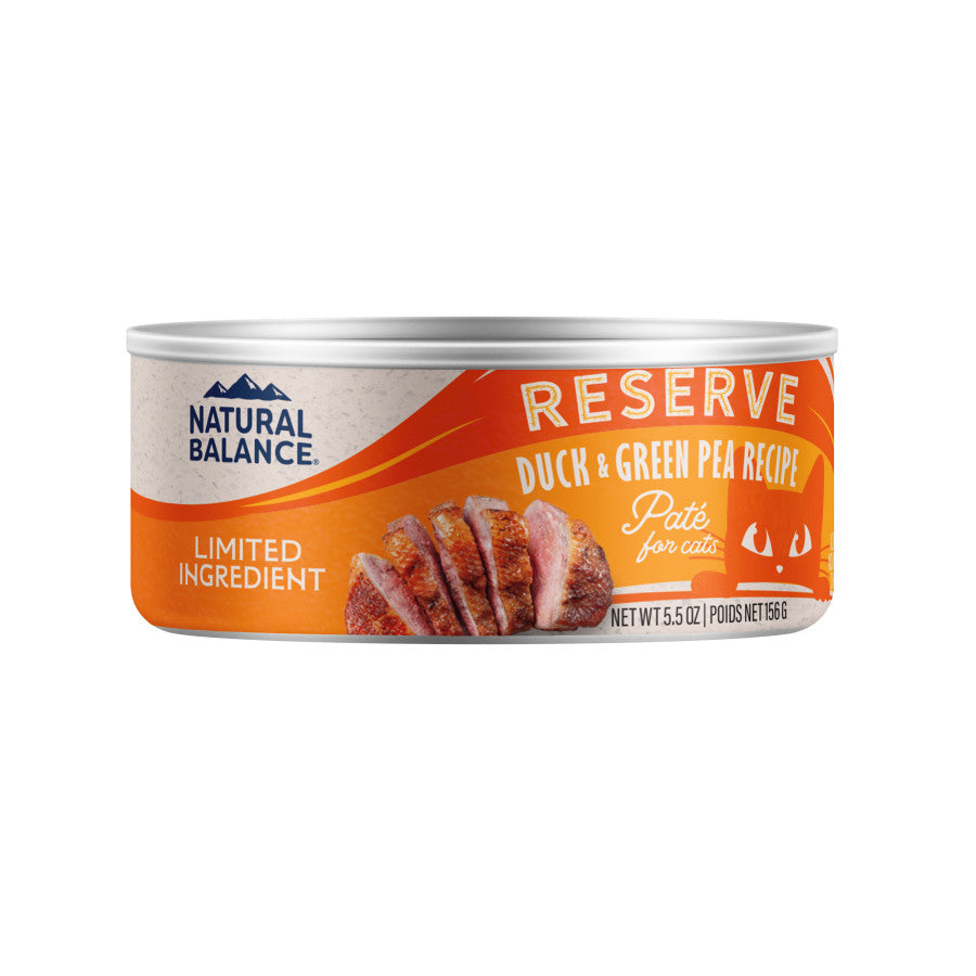 Natural Balance Pet Foods Limited Ingredient Reserve Canned Cat Food Duck & Green Pea 5.5oz (Case of 24)
