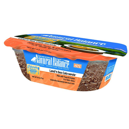 Natural Balance Pet Foods Delectable Delights Land N Sea Cat-Serole Pate Cat Wet Food 12Ea-2.5 Oz; 12 Pk