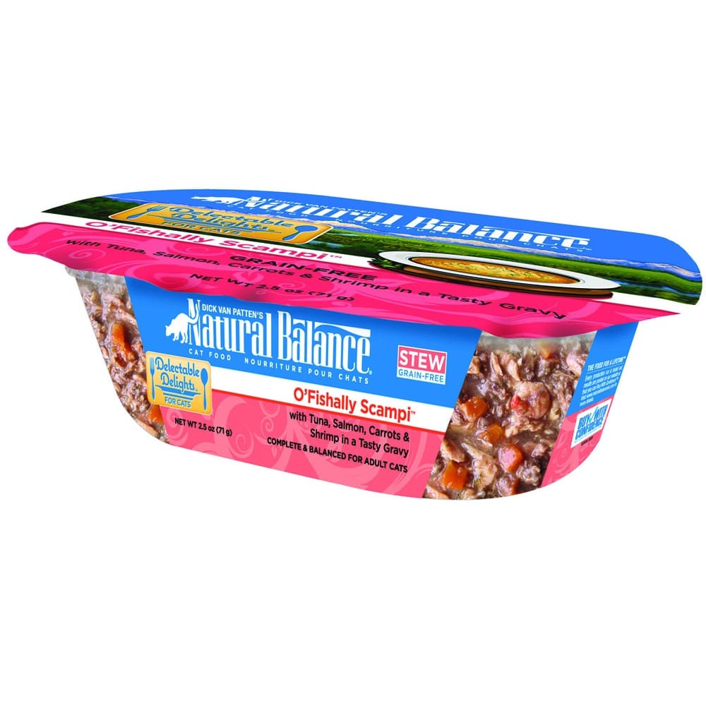 Natural Balance Pet Foods Delectable Delights OFishally Scampi Stew Cat Wet Food 2.5 oz 12 Pack