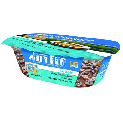 Natural Balance Pet Foods Delectable Delights Sea Brulee Stew Cat Wet Food 2.5 oz 12 Pack