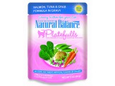 Natural Balance Pet Foods Platefulls Salmon; Tuna and Crab Formula in Gravy Cat Wet Food 3 oz 24 Pack