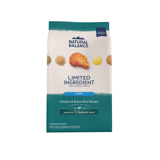 Natural Balance Pet Foods Limited Ingredient Puppy Dry Dog Food Chicken & Brown Rice 12lb