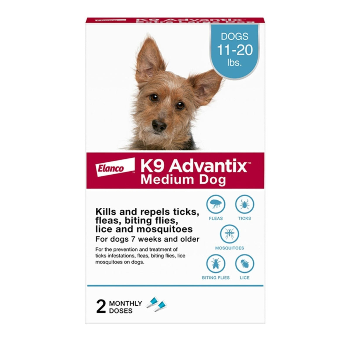 K9 Advantix Classic Dog Medium 11 - 20Lbs - 2 Pack