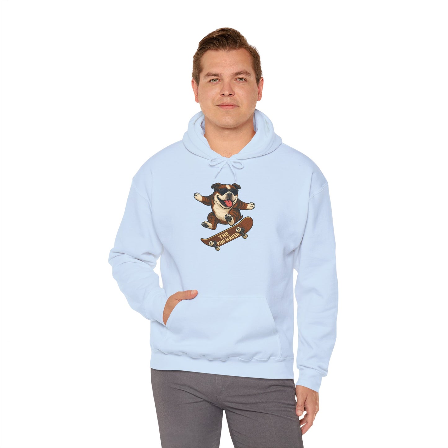 Skateboarding Bulldog Hoodie Sweatshirt