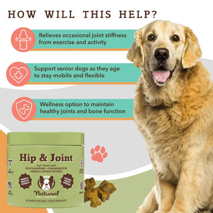 Natural Dog Company Dog Hip & Joint Supplement Chews - 90 Count