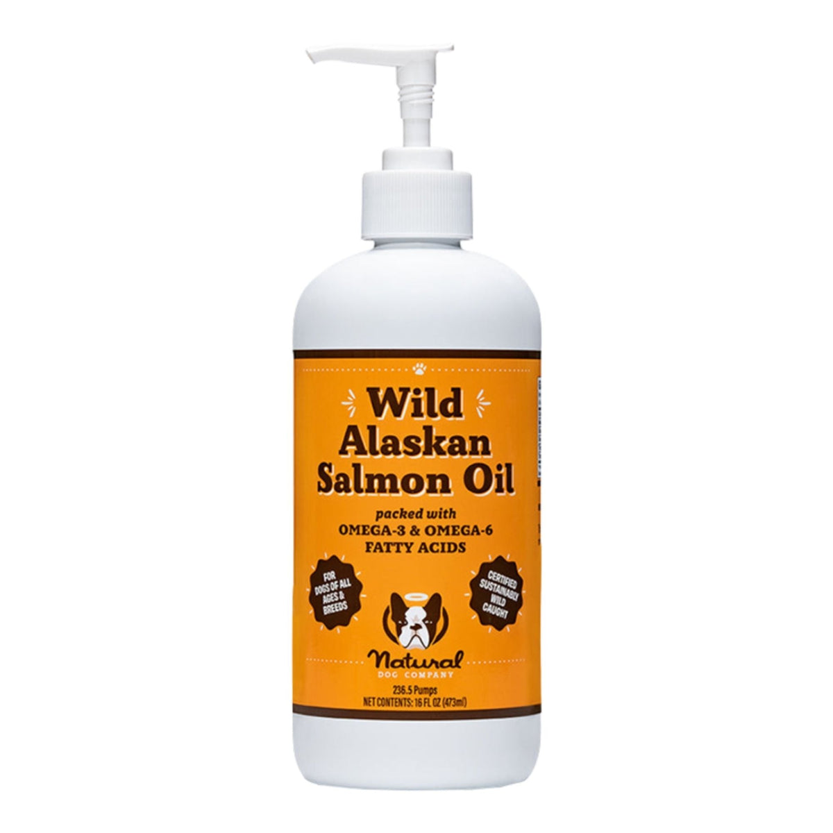 Natural Dog Company Dog & Cat Wild Alaskan Salmon Oil 16oz.