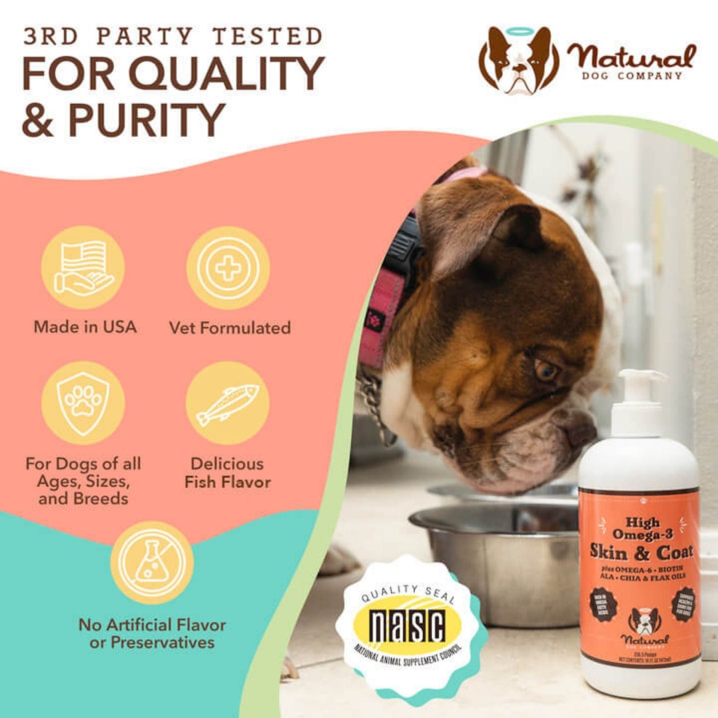 Natural Dog Company Dog Skin & Coat Oil 16oz.