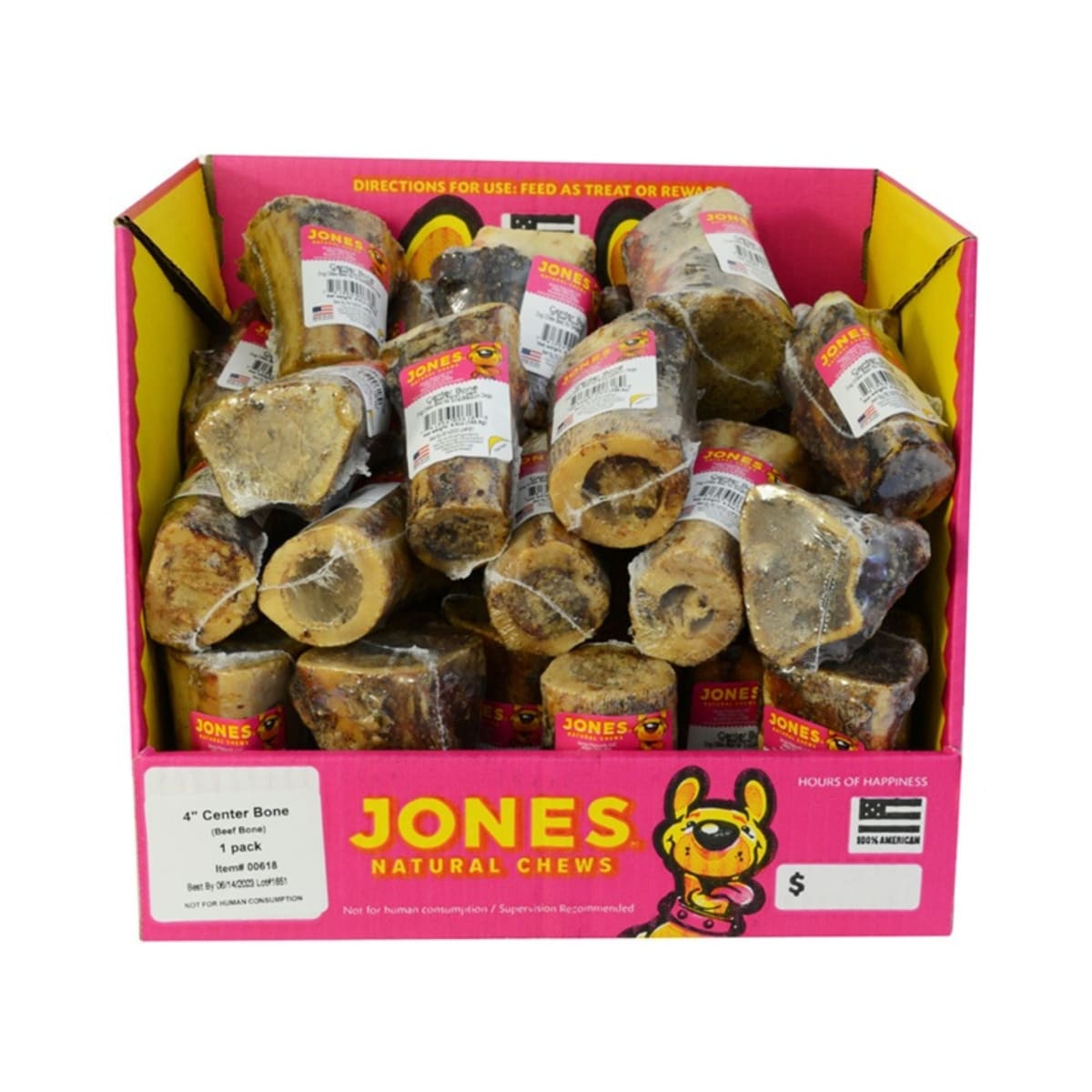 Jones Center Bone 4" 1Pack Shrinkwrap (Case of 40)