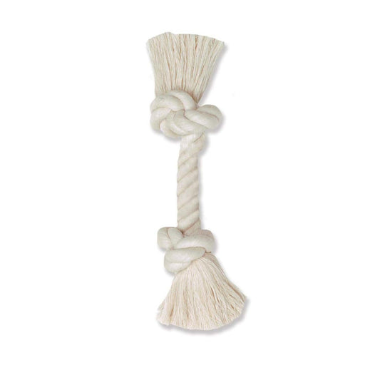 Mammoth Pet Products 100% Cotton Rope Bone White 1ea/6 in, Mini Default Title