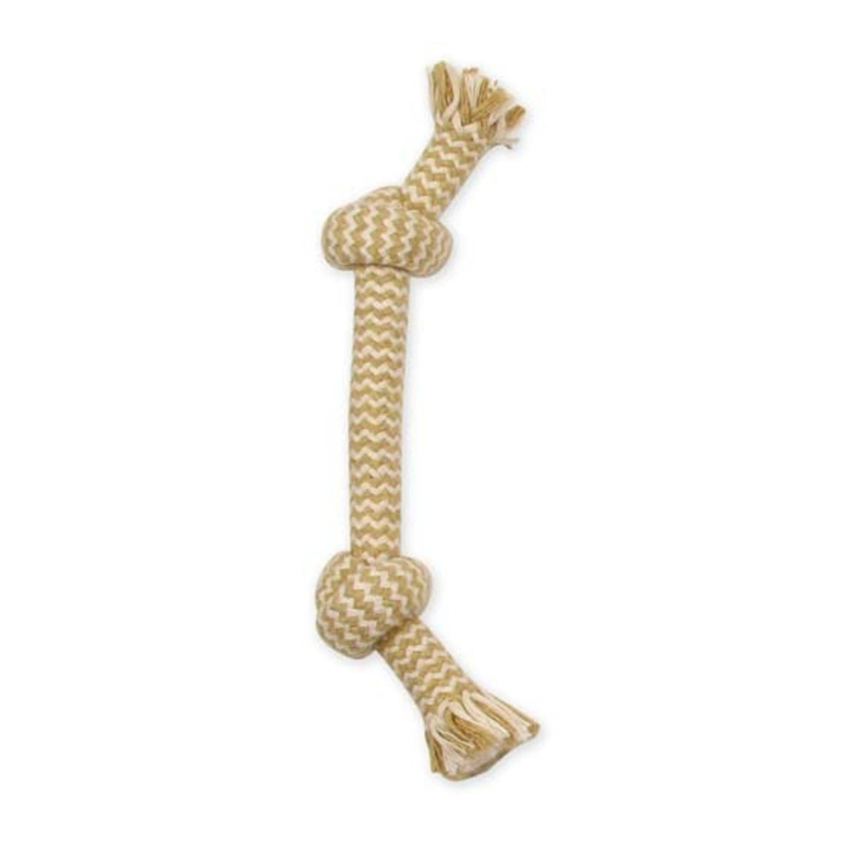 Mammoth Pet Products Flossy Chews EXTRA Peanut Butter Scented Dog Toy 2 Knot Bone, 1ea/SM, 9 in Default Title