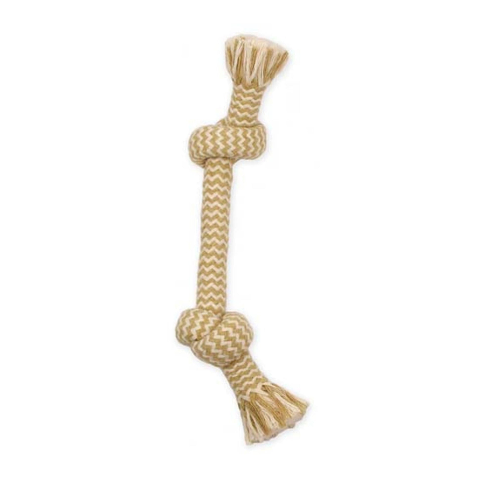 Mammoth Pet Products Flossy Chews EXTRA Peanut Butter Scented Dog Toy 2 Knot Bone, 1ea/MD, 12 in Default Title
