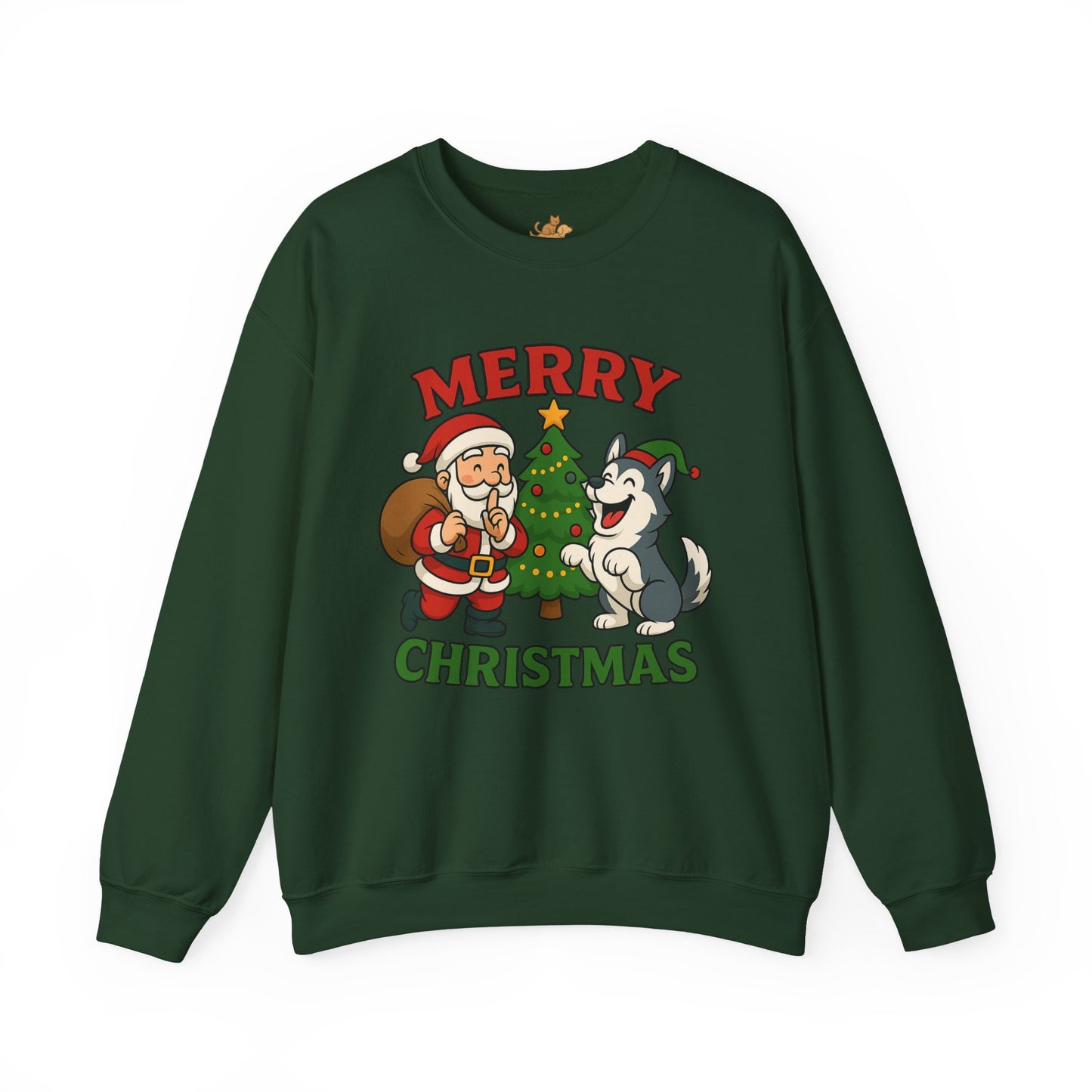 Santa & Husky Holiday Crewneck