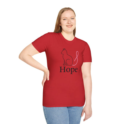Hope Cat Breast Cancer awareness  T-Shirt