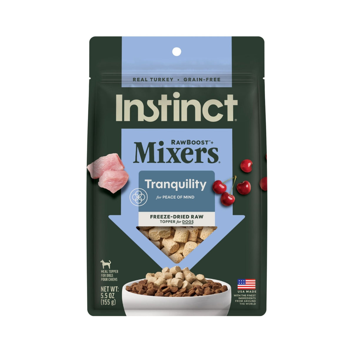 Instinct Raw Boost Mixers Dog Freeze-dried Tranquility Turkey Grain-free 5.5oz.
