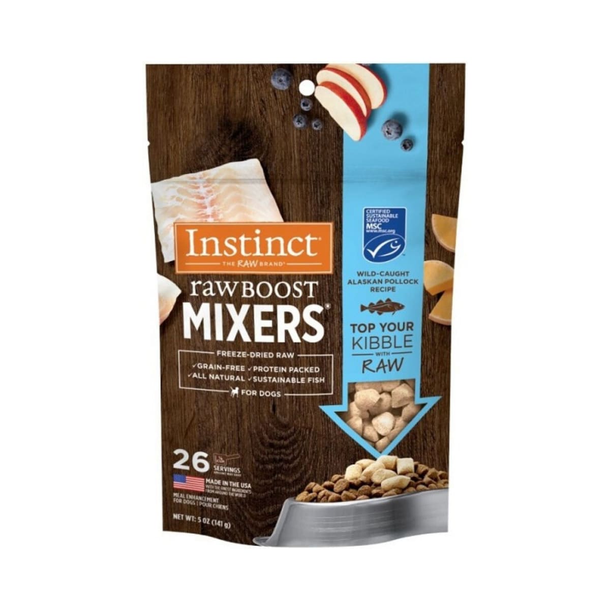 Natures Variety Instinct Raw Boost Mixers Dog Freeze-dried Alaskan Pollock Topper 5oz.