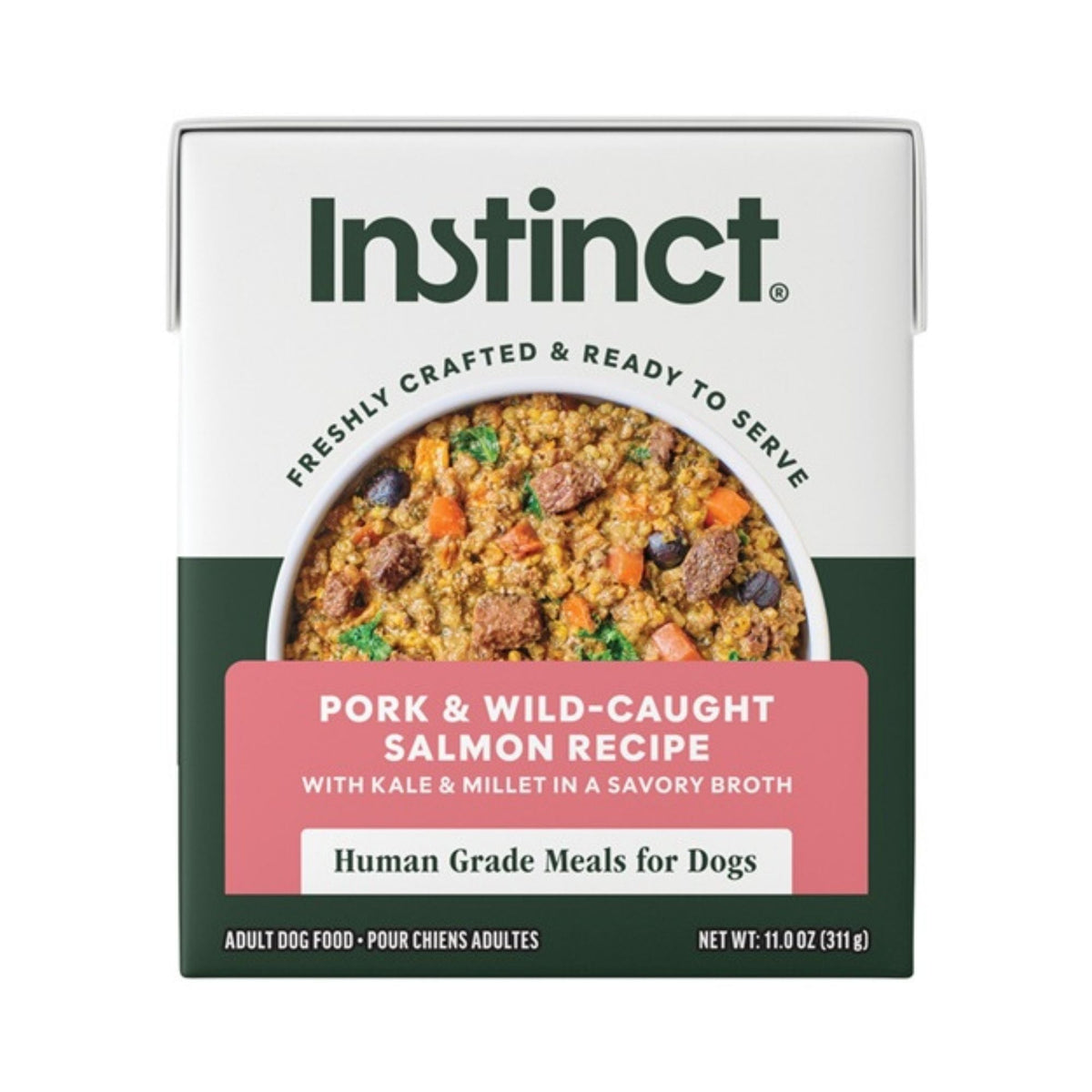 Instinct Freshly Crafted Meals Pork & Salmon Adult 11oz. (Case of 12)