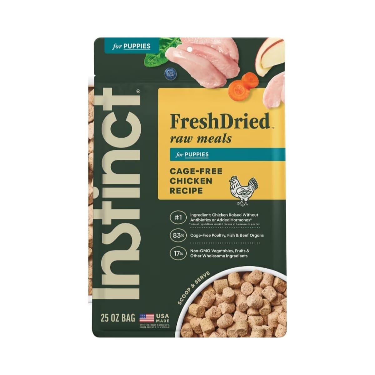 Natures Variety Instinct Dog Raw Meals Freeze-dried Puppy Chicken 25oz.