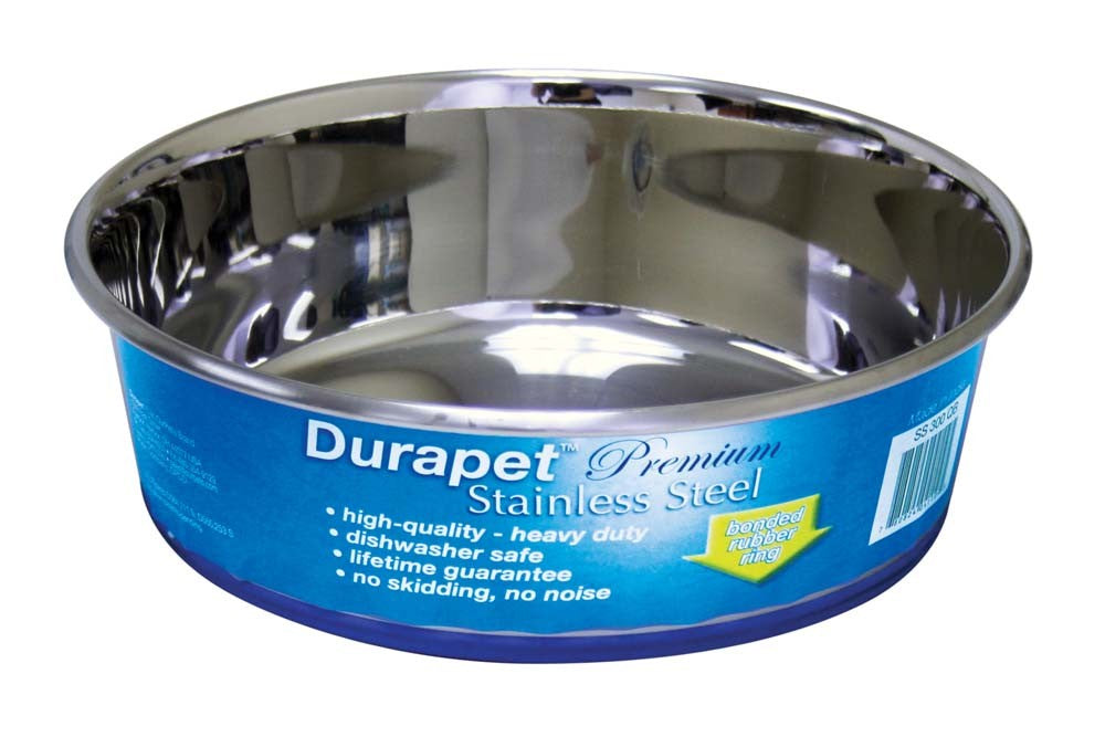 OurPets Premium Stainless Steel Dog Bowl Silver 3 Quarts