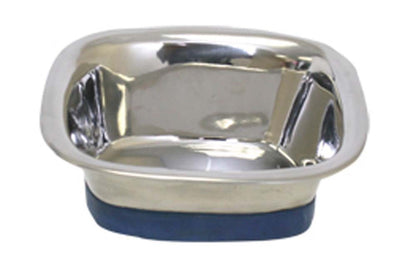 OurPets Premium Stainless Steel Square Dog Bowl Silver Small