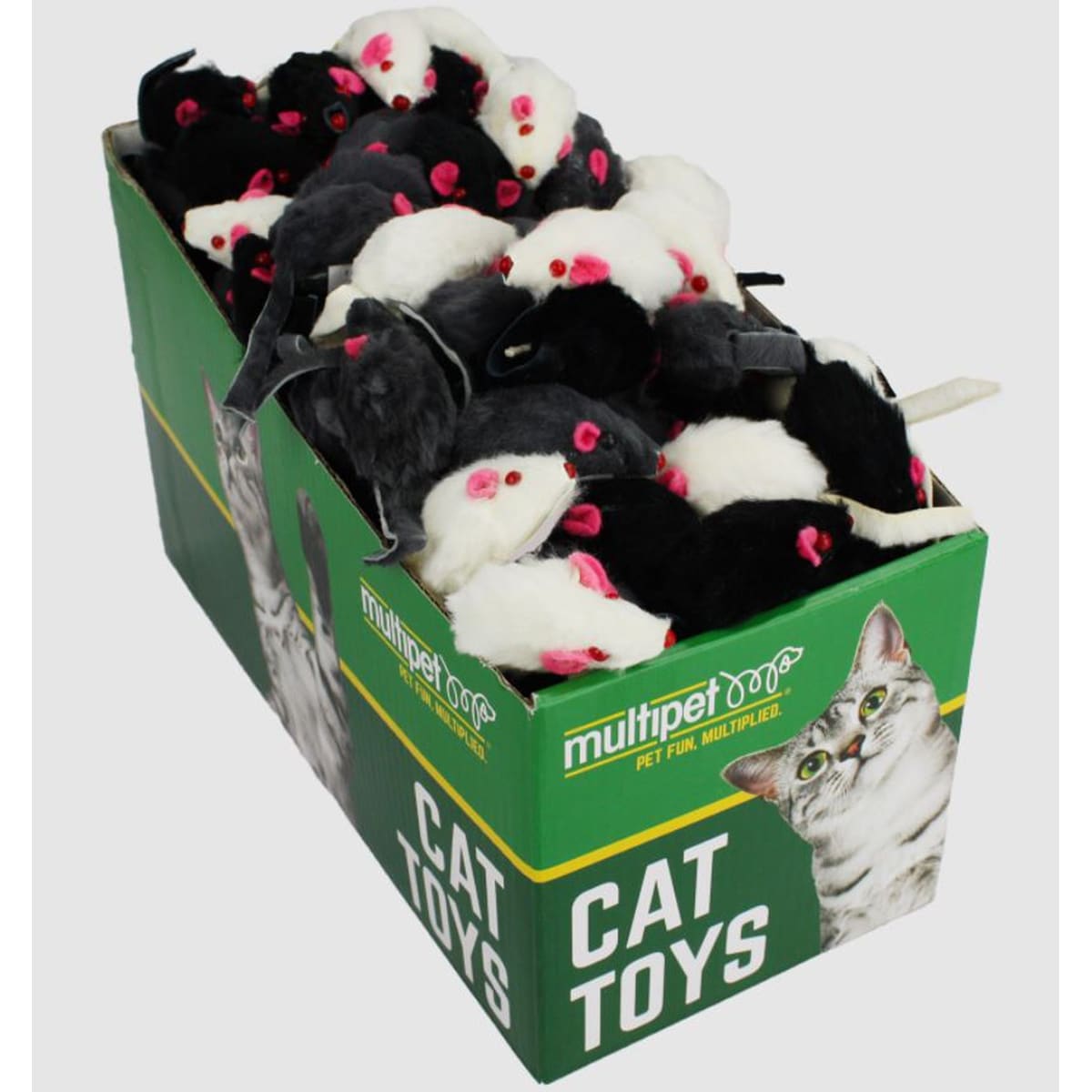 Multipet Fur Mice(Assorted) 1.25 inch 165 pc.