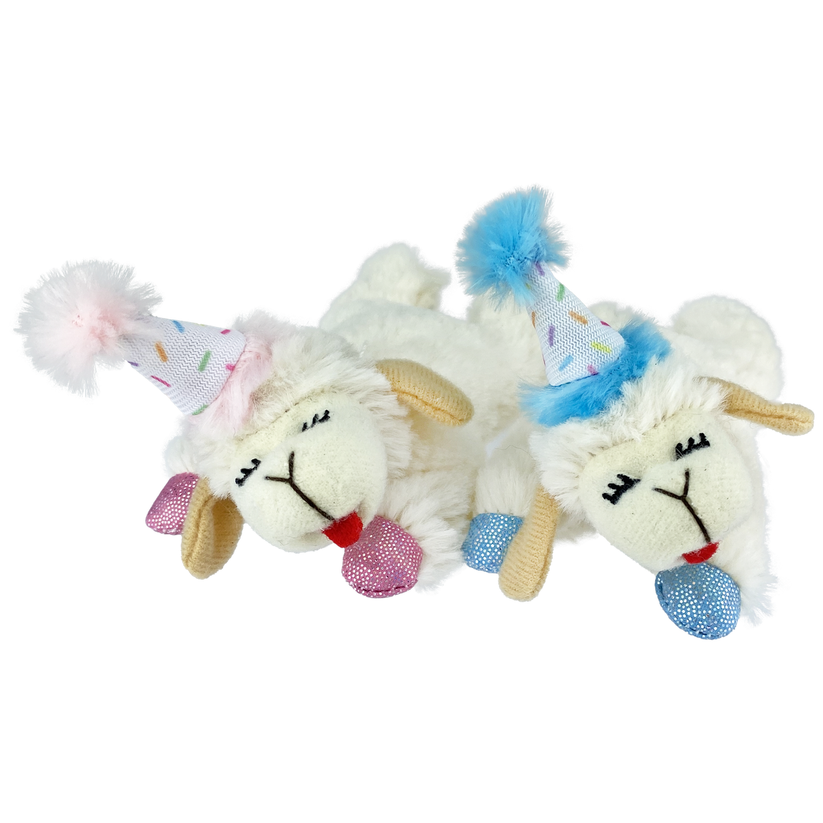 Multipet Lamb Chop Birthday Cat Toy 4" Pink