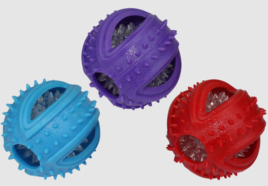 Multipet Doglucent TPR Outer Ring w/ Inner Ball   3 inch