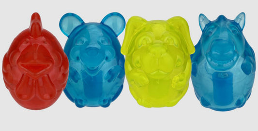Multipet Doglucent Animals Dog Toy Assorted  1ea/4 in
