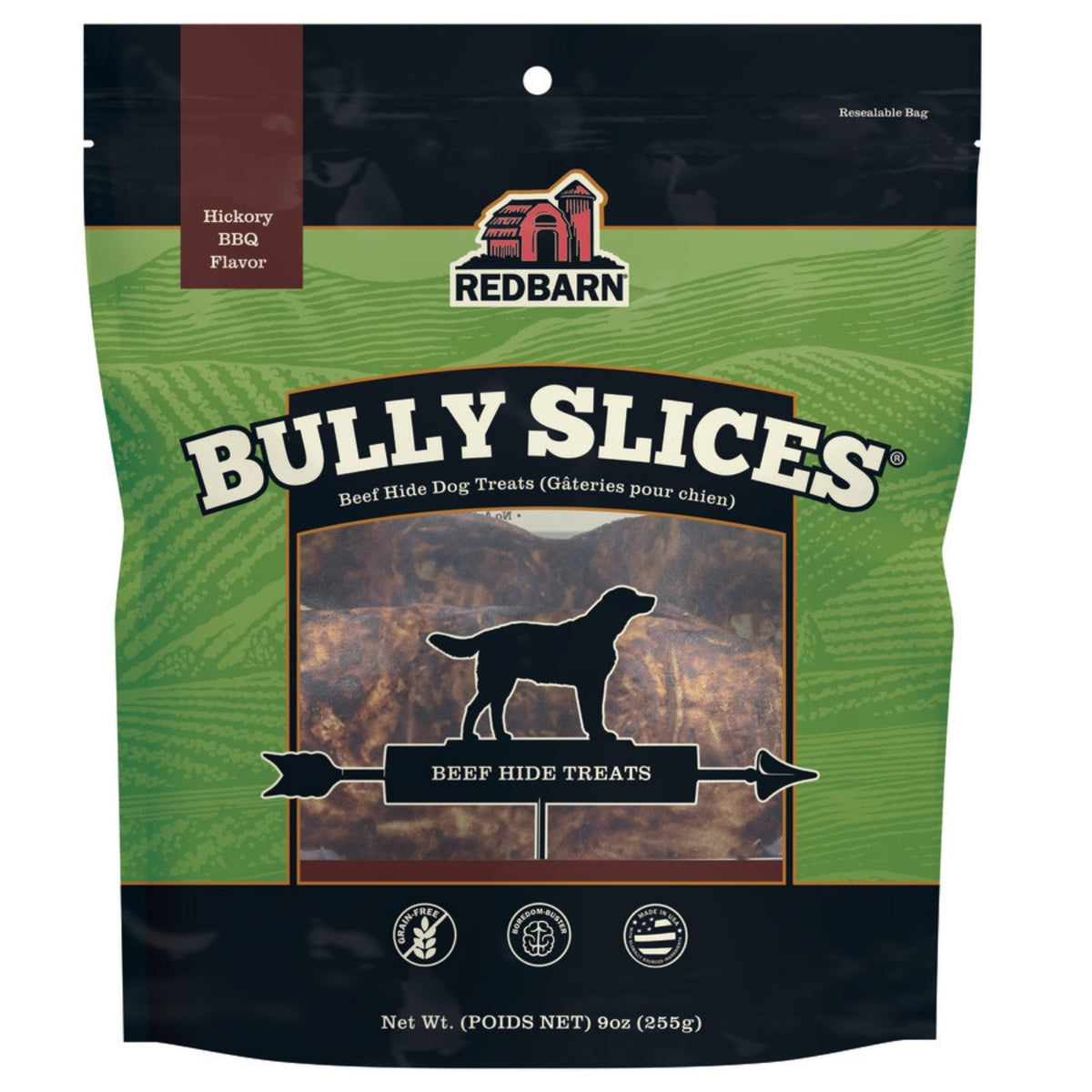 Redbarn Pet Products Natural Bully Slices Dog Treat Hickory BBQ, 1ea/9oz.