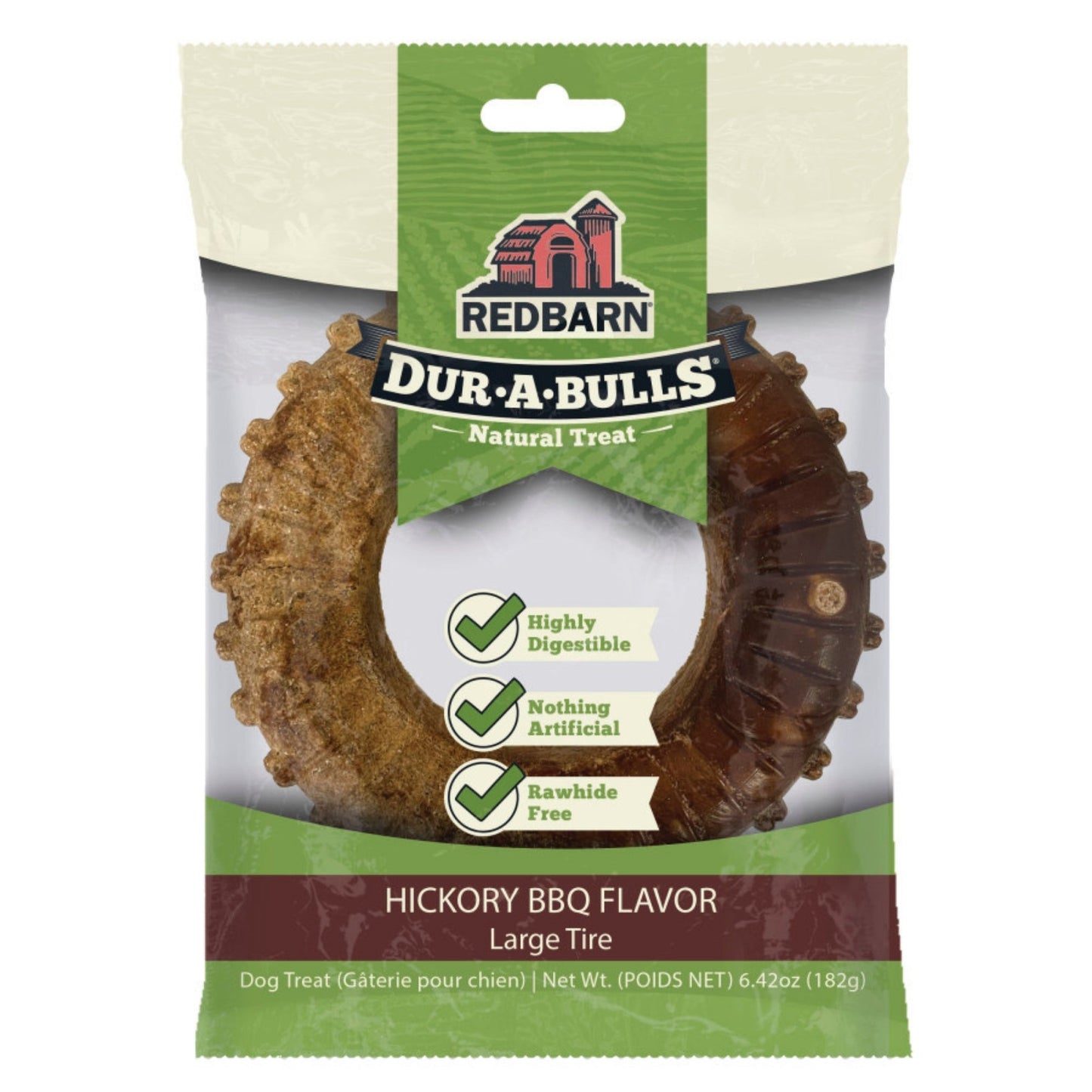 Redbarn Pet Products Dur-A-Bulls Tire Hickory BBQ, 1ea/14Ct, LG