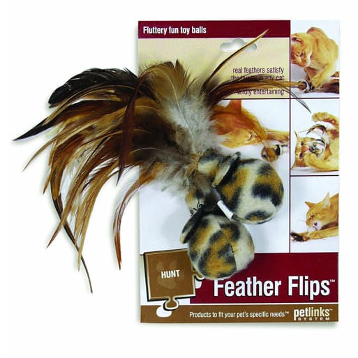 Petlinks Feather Flips Cat Toy Multi-Color 2 Count