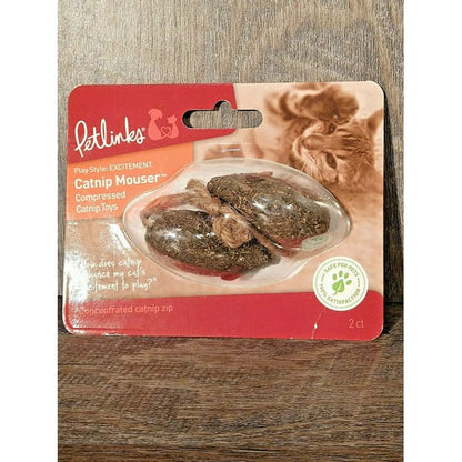 Petlinks Catnip Mouser Cat Toy Brown 2 Pack
