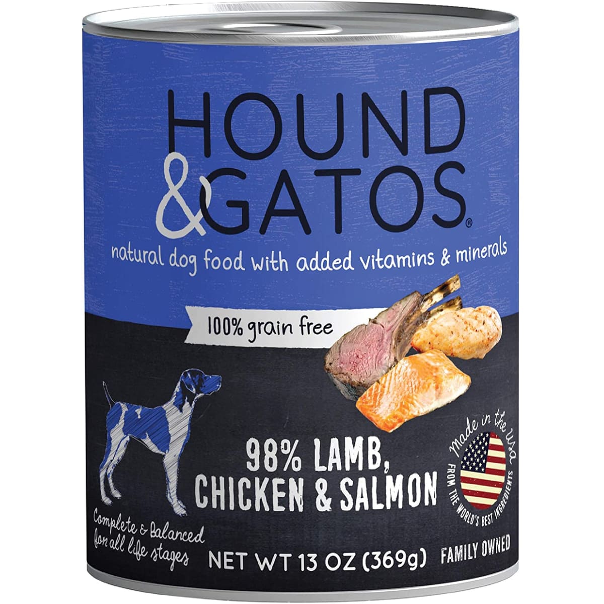Hound And Gatos Dog Grain Free Lamb Chicken And Salmon 13oz. (Case of 12)