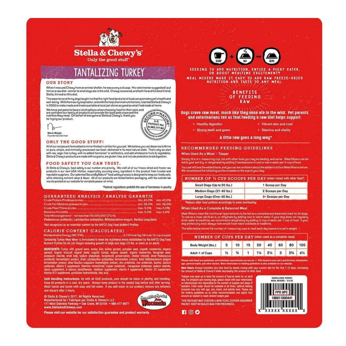 Stella & Chewy'S Dog Freeze-Dried Tantalizing Turkey Meal Mixers 35oz. Default Title