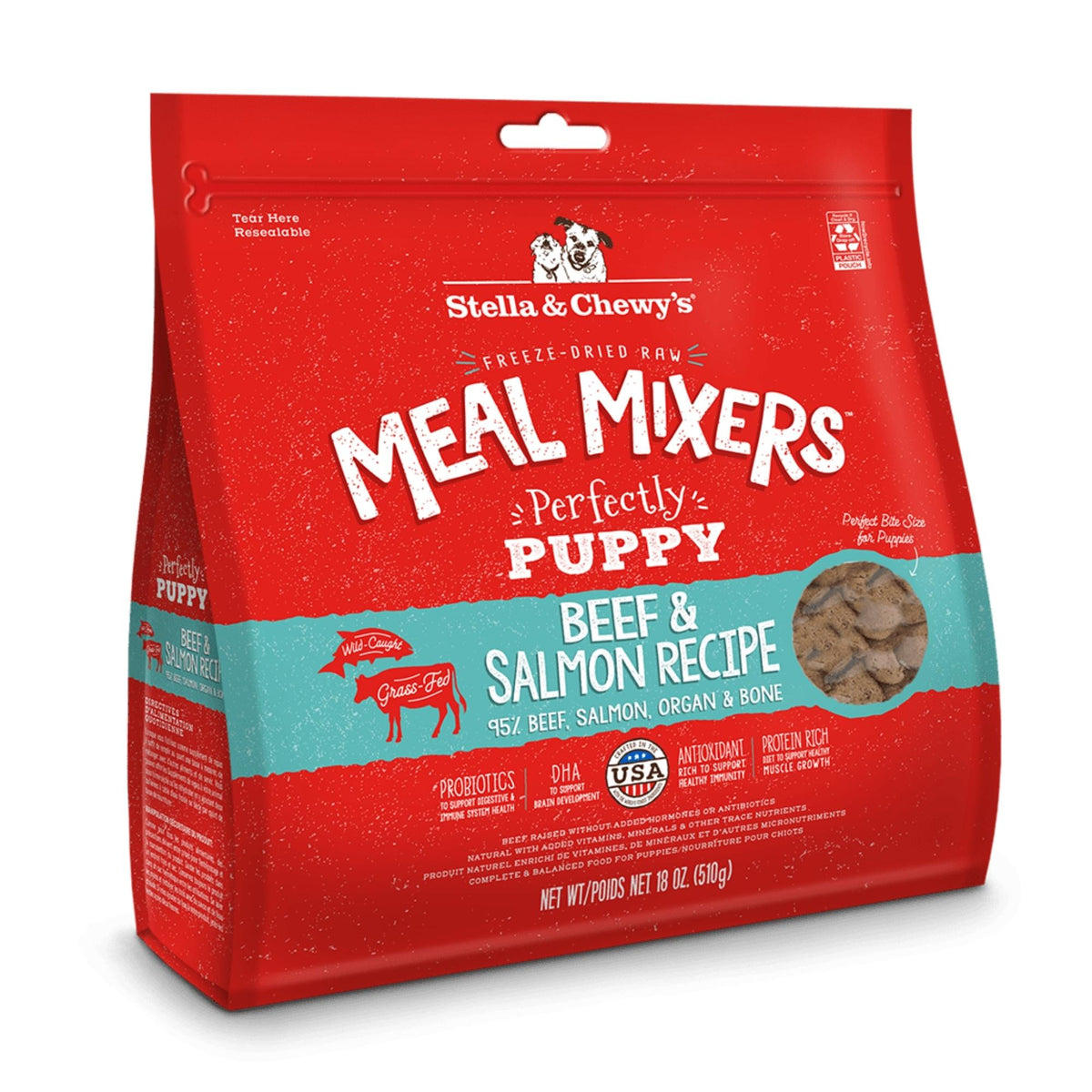 Stella & Chewy'S Dog Freeze-Dried Mixer Puppy Beef & Salmon 18oz. Default Title