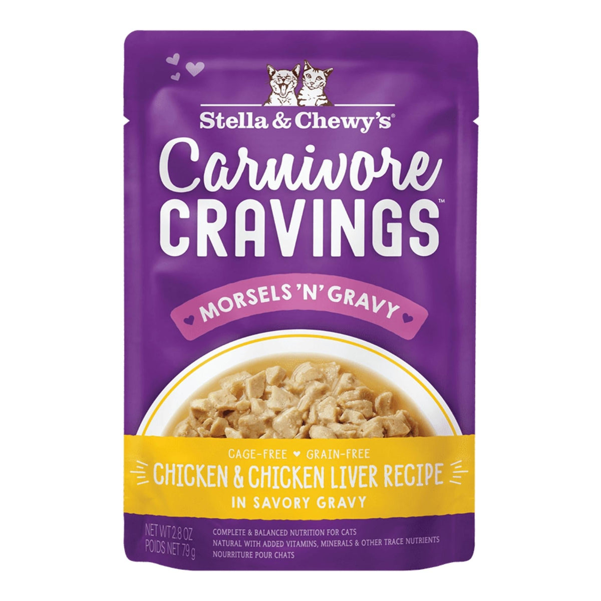 Stella & Chewy's Carnivore Cravings Morsels'N'Gravy Chicken & Chicken Liver Recipe 2.8oz. Default Title