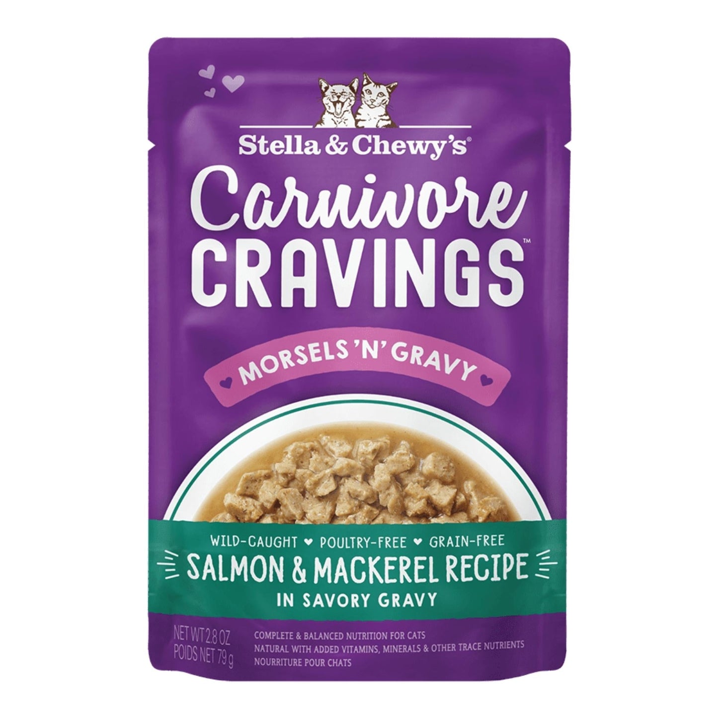 Stella & Chewy's Carnivore Cravings Morsels'N'Gravy Salmon & Mackerel Recipe 2.8oz. Default Title