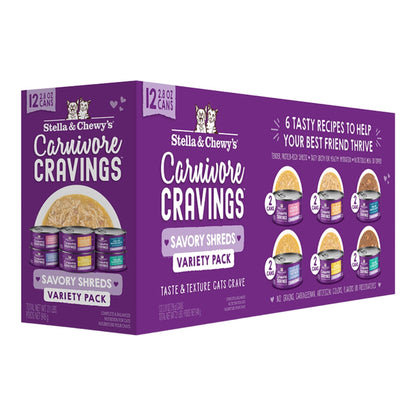 Stella & Chewy's Cat Carnivore Shreds Variety Pack 2.8oz. Default Title