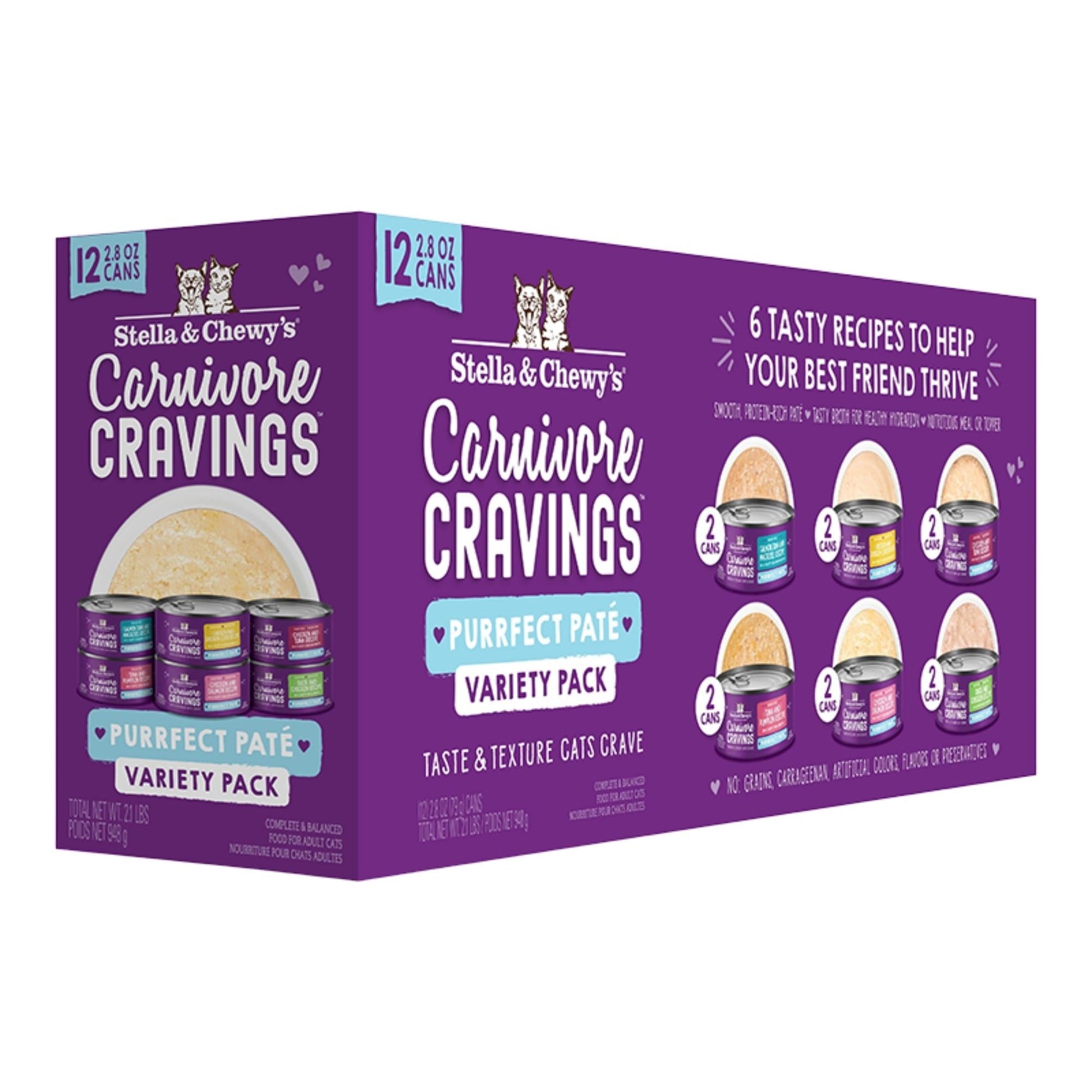 Stella & Chewy's Cat Carnivore Purrfect Pate Variety Pack 2.8oz. Default Title