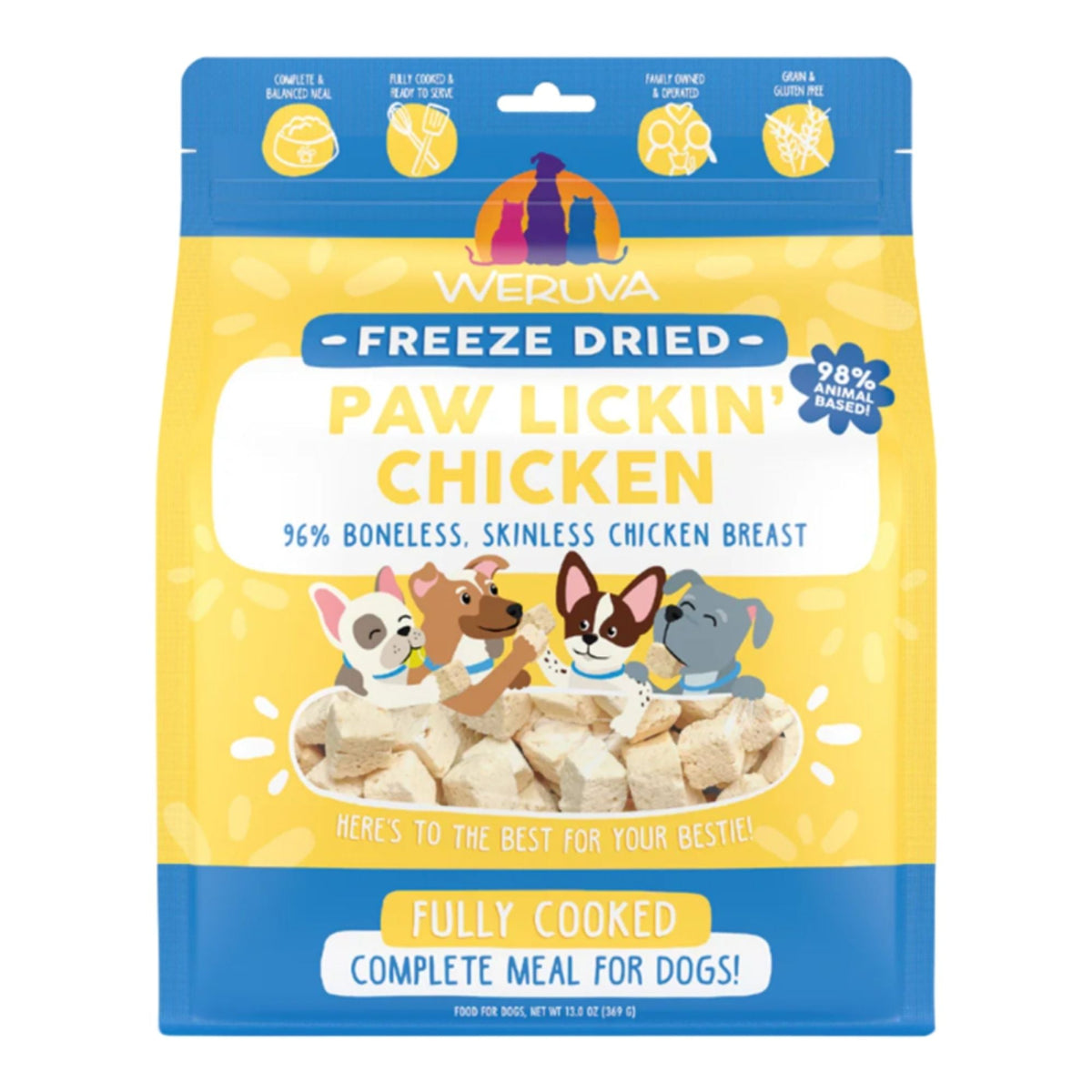 Weruva Dog Freeze-Dried Paw Lickin' Chicken 5.5oz. (Case of 12)