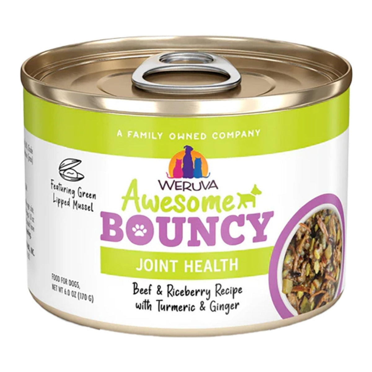 Weruva Dog Bouncy Beef & Rice 6oz. (Case of 8)