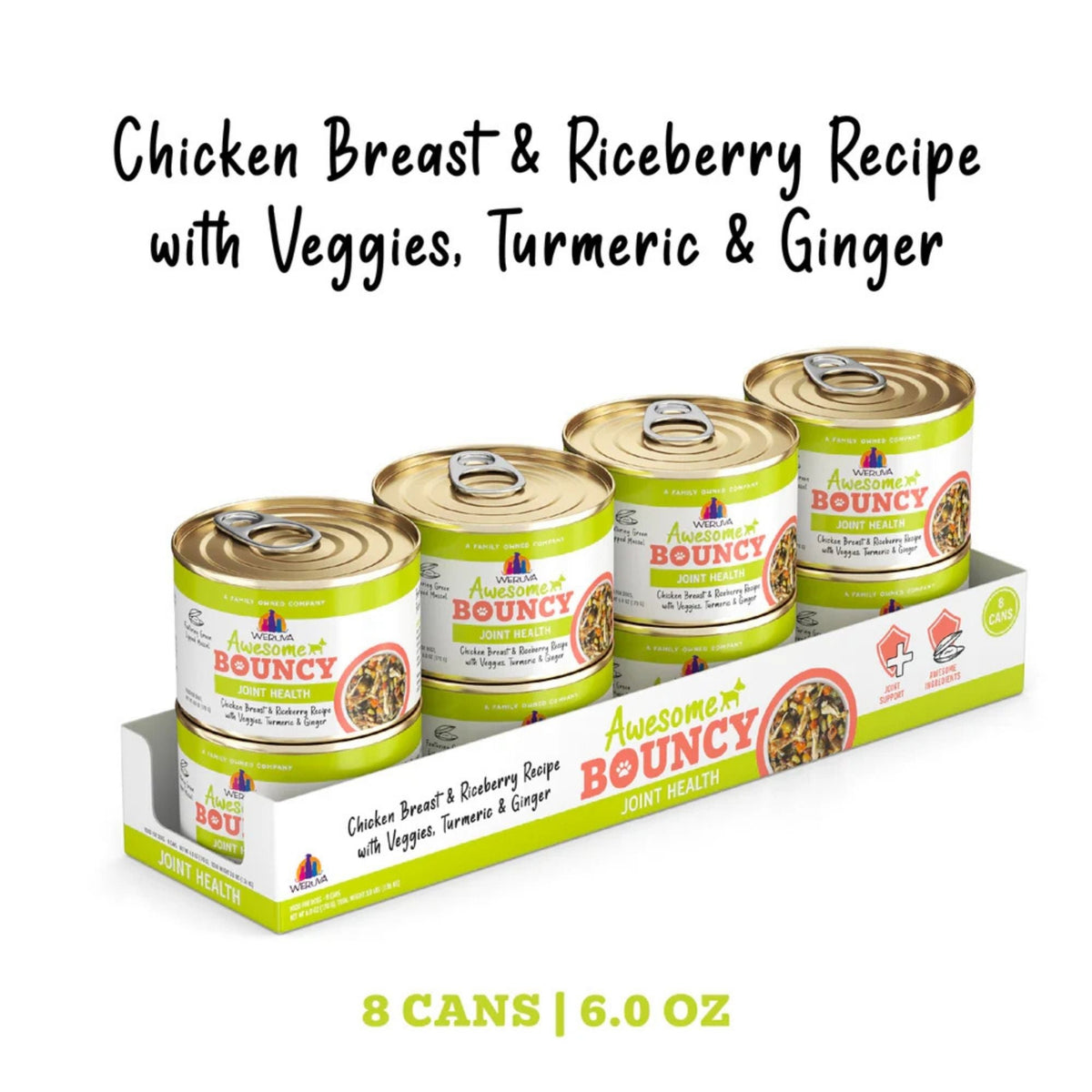 Weruva Dog Bouncy Chicken & Veggie 6oz. (Case of 8)